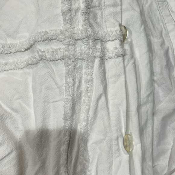 MARTHA STEWART white - Skylar Chenille Duvet Cover  - QUEEN Size - Picture 7 of 11